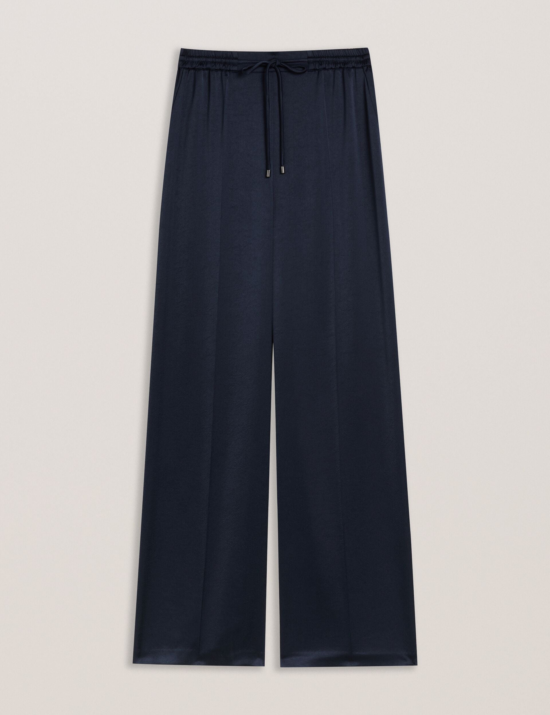 Ted Baker UMAIBO - Satin Wide Leg Drawstring Joggers NAVY