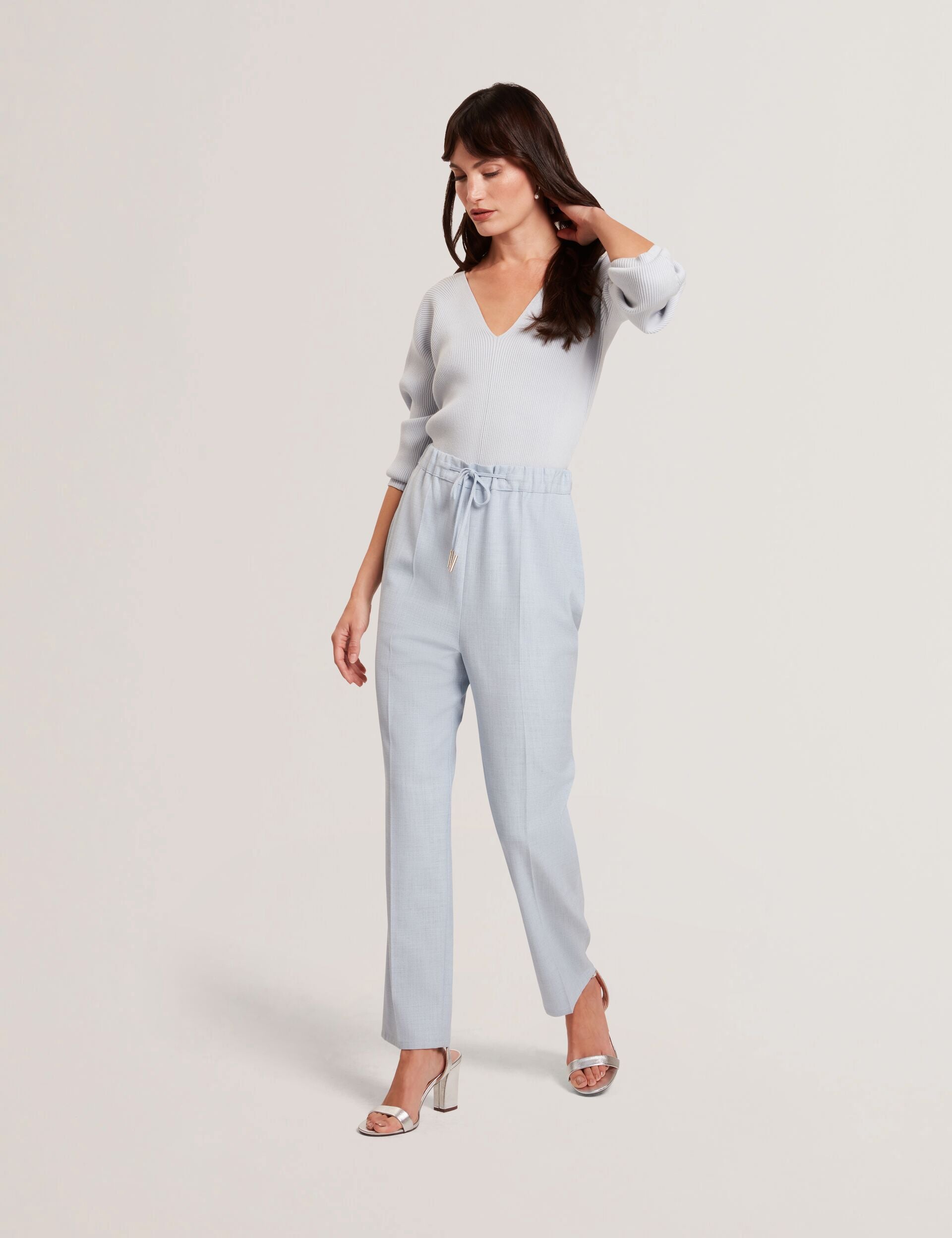 Ted Baker BALLIA - Elasticated Waist Tailored Tapered Trouser PALE BLUE