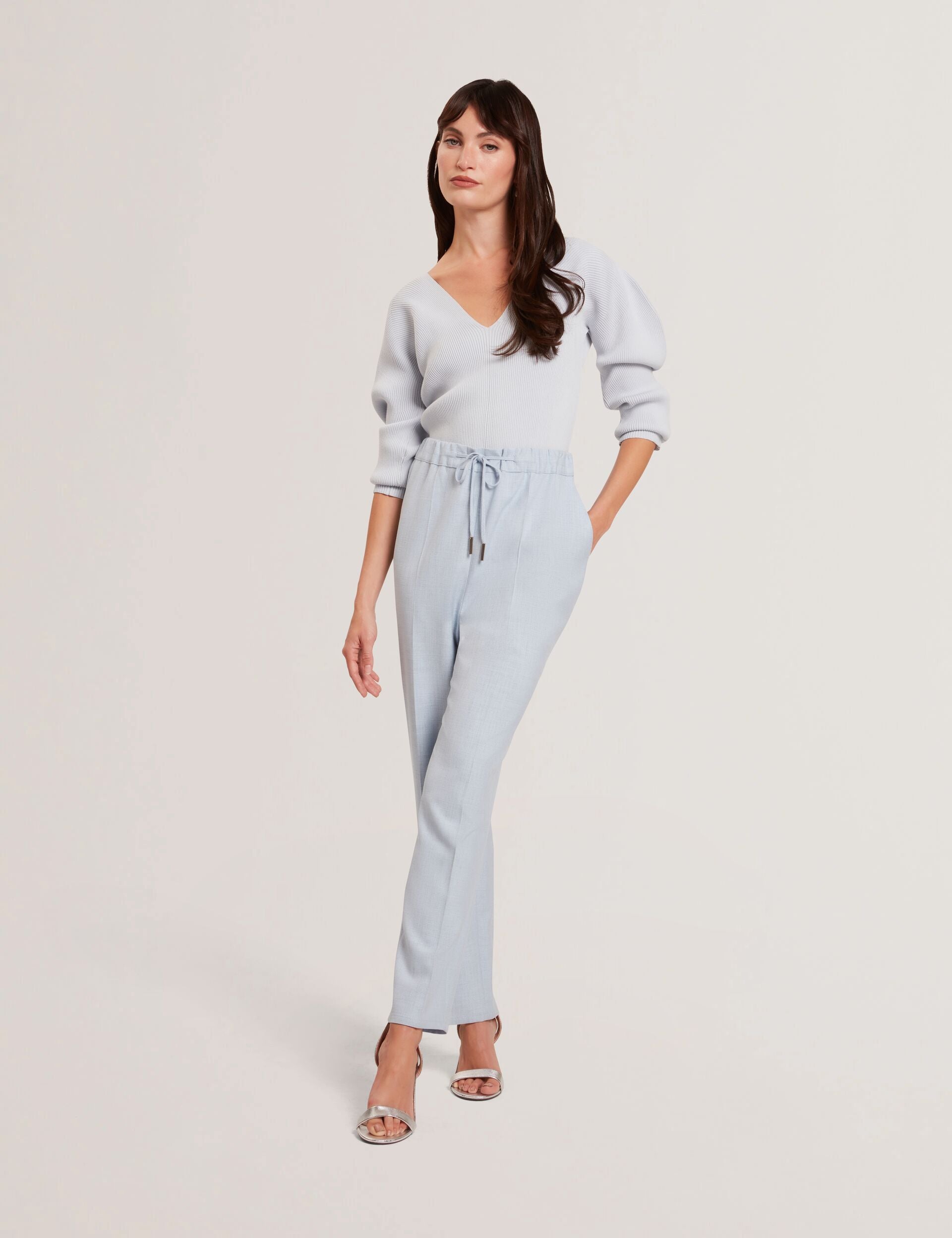 Ted Baker BALLIA - Elasticated Waist Tailored Tapered Trouser PALE BLUE