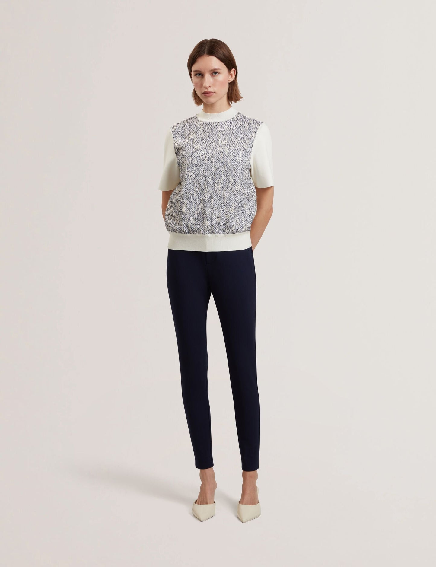Ted Baker FELINDA - Skinny Stretch Jersey Trouser Leggings NAVY