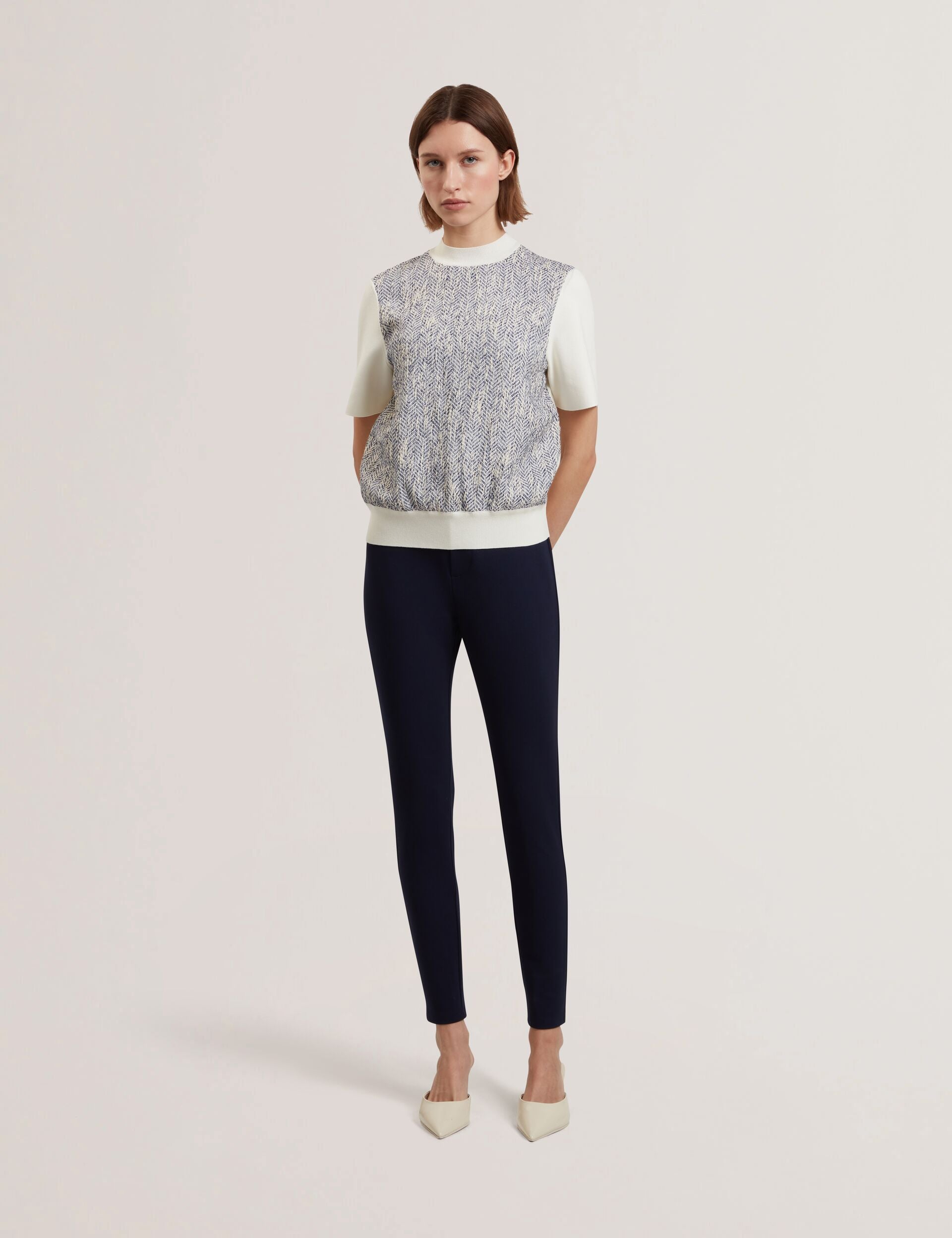 Ted Baker FELINDA - Skinny Stretch Jersey Trouser Leggings NAVY