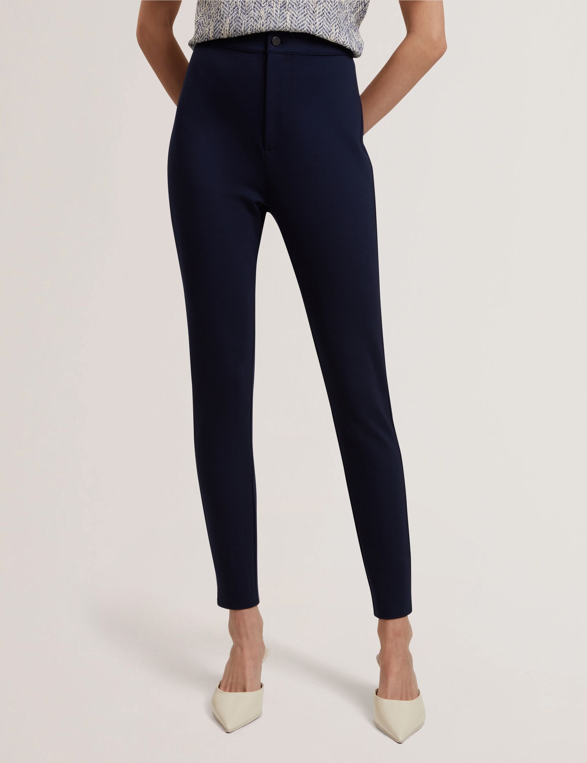 Ted Baker FELINDA - Skinny Stretch Jersey Trouser Leggings NAVY