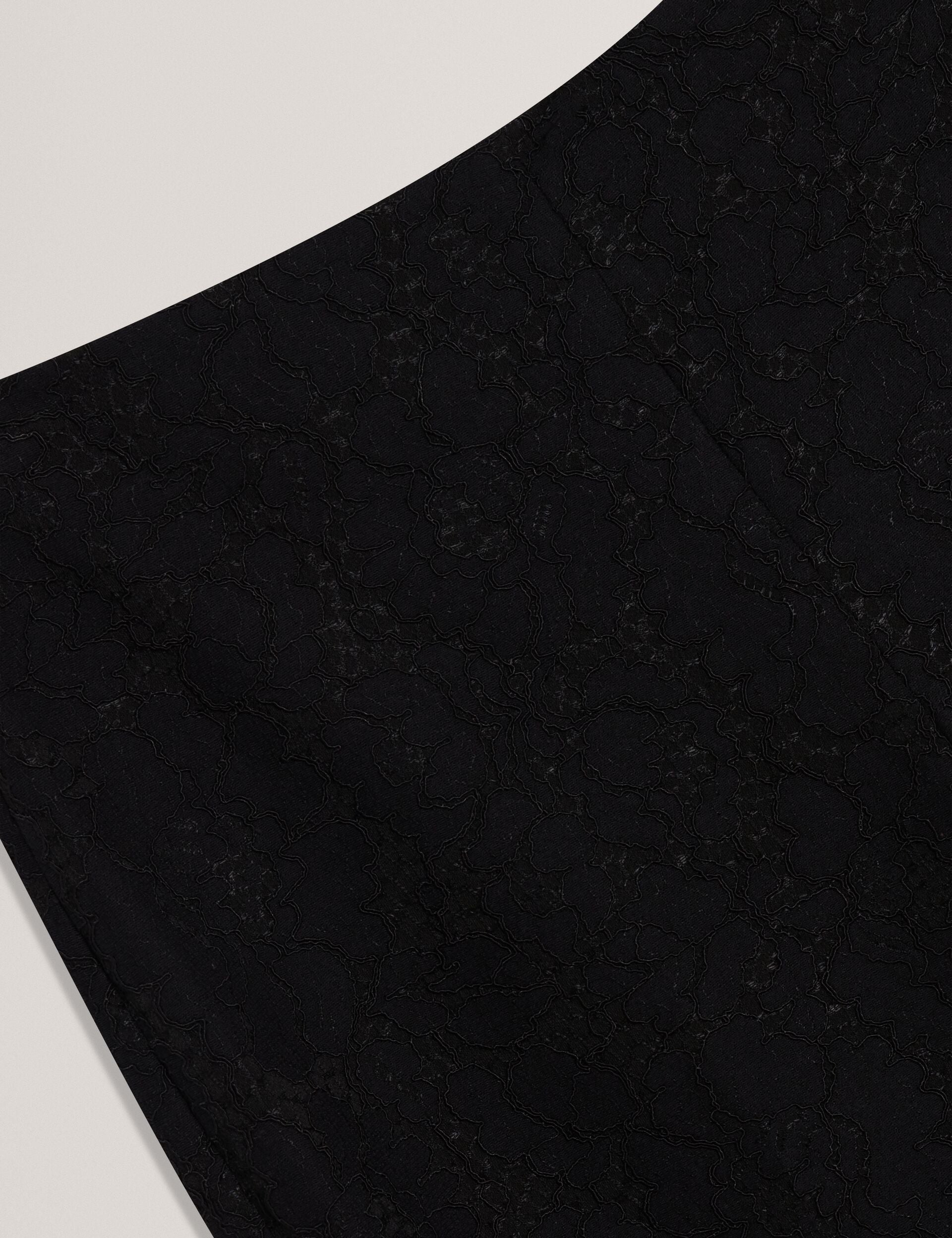 Ted Baker MERIOT - Bonded Lace Slim Tailored Trousers BLACK