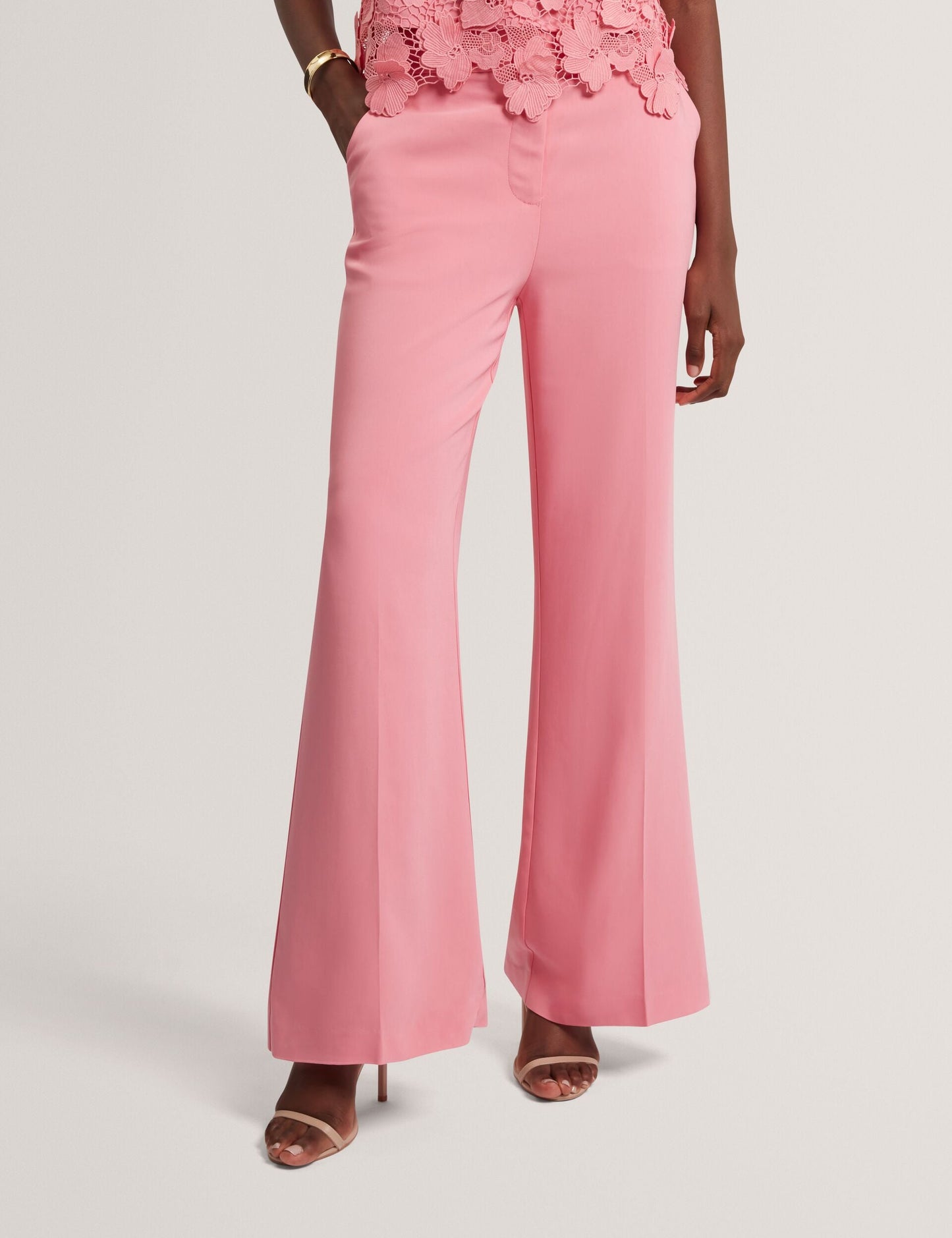 Ted Baker Kasper Wide Leg Suit Pant PINK