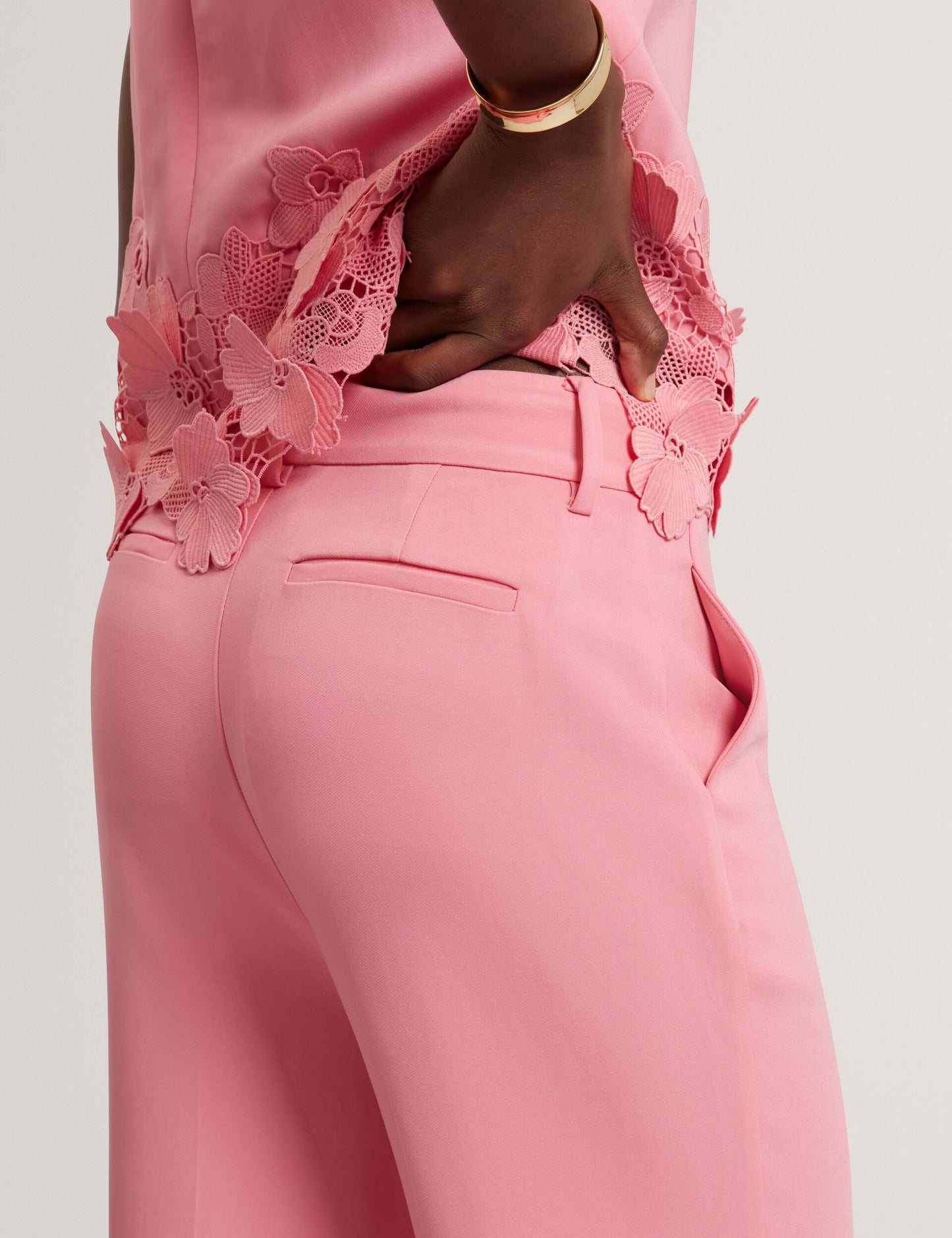 Ted Baker Kasper Wide Leg Suit Pant PINK