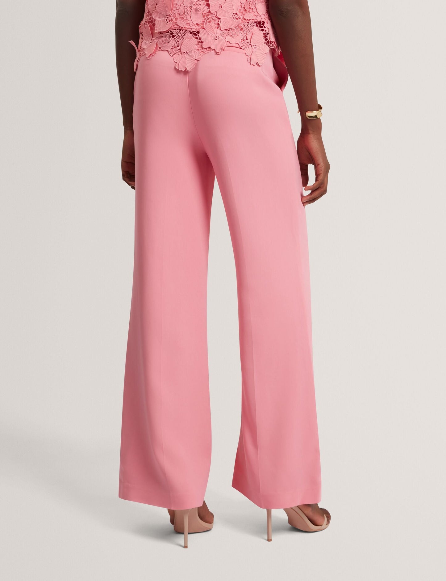 Ted Baker Kasper Wide Leg Suit Pant PINK
