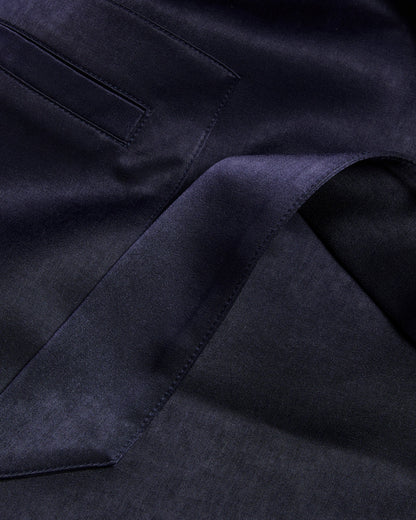 Ted Baker TEERU - Tailored Satin Longline Waistcoat with Belt NAVY