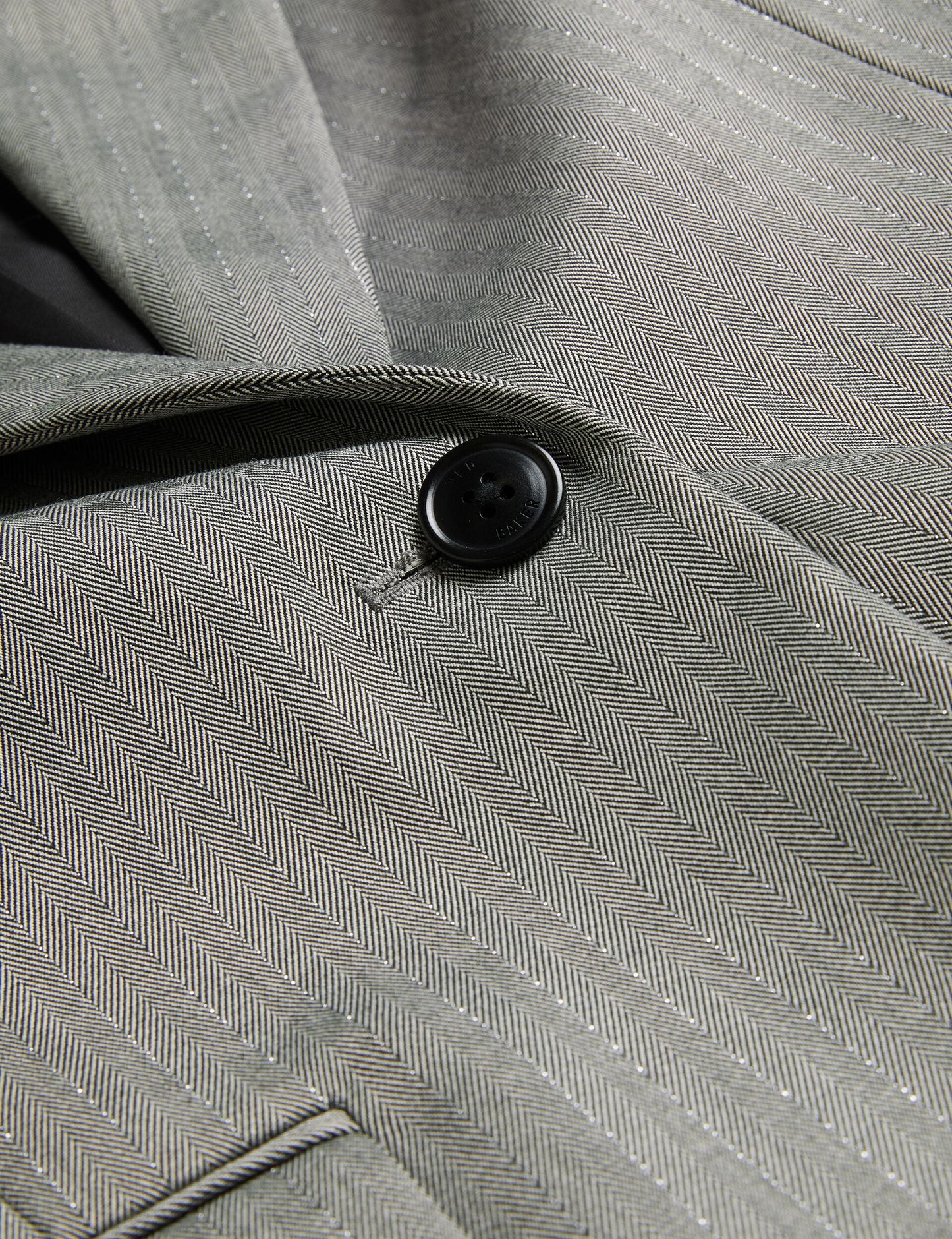 Ted Baker KOA - Oversized Herringbone Single Breasted Blazer DARK GREY