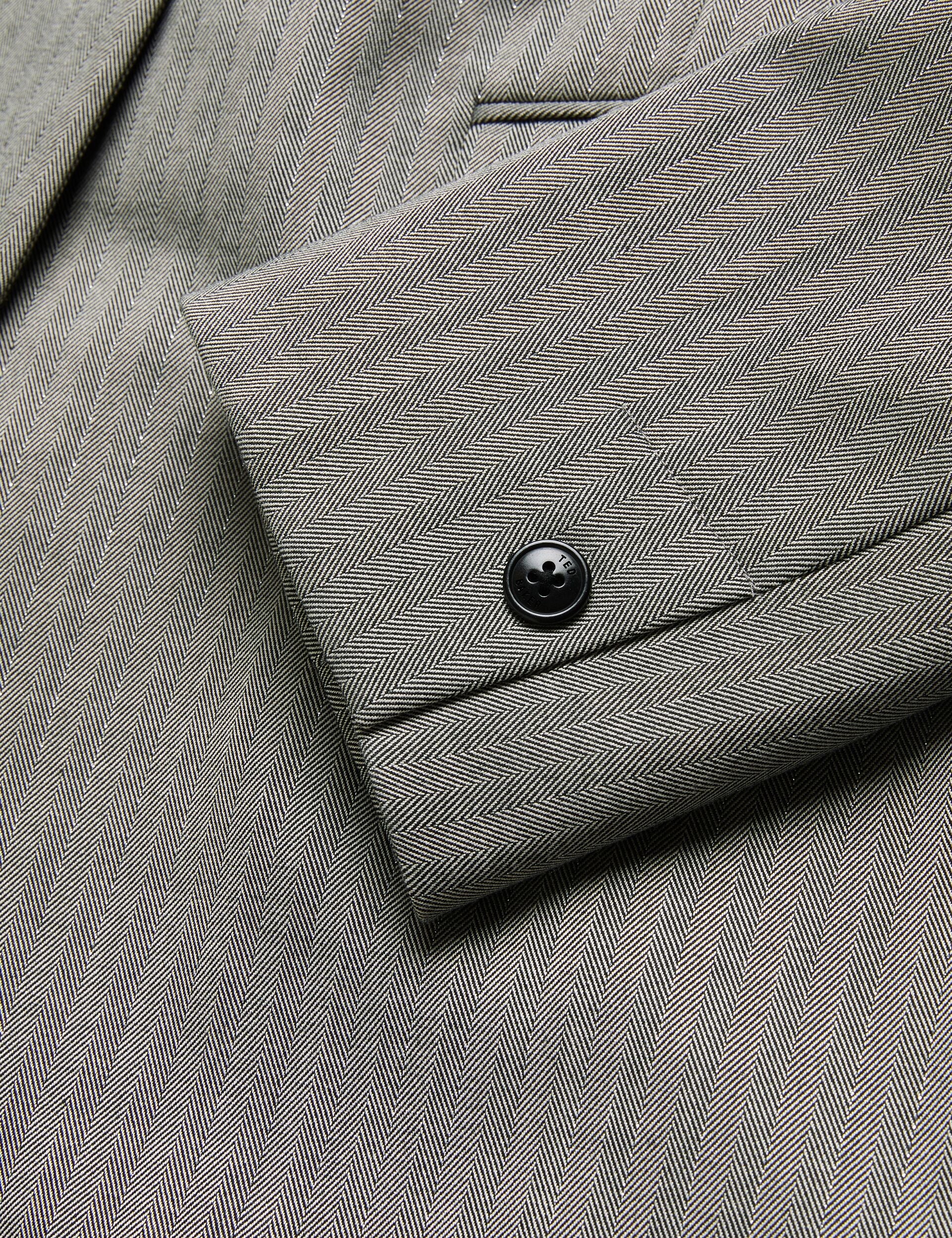 Ted Baker KOA - Oversized Herringbone Single Breasted Blazer DARK GREY