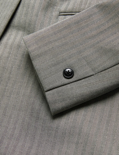 Ted Baker KOA - Oversized Herringbone Single Breasted Blazer DARK GREY