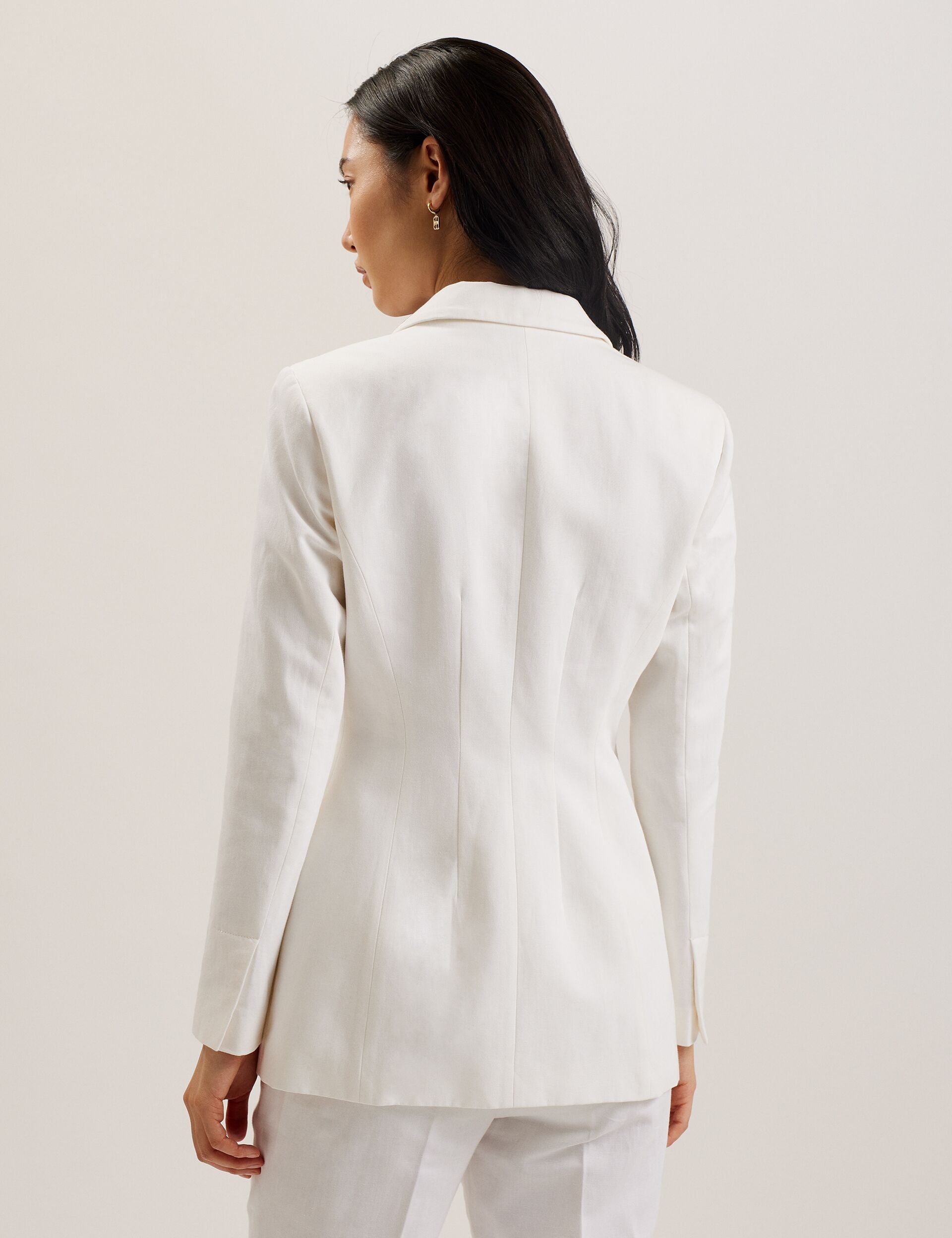 Ted Baker MUSUB - Tailored Jacket with Faux Pockets WHITE