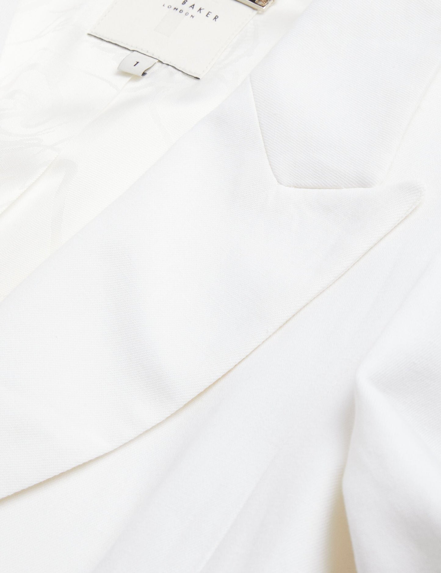 Ted Baker MUSUB - Tailored Jacket with Faux Pockets WHITE