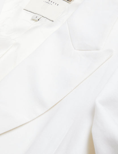 Ted Baker MUSUB - Tailored Jacket with Faux Pockets WHITE