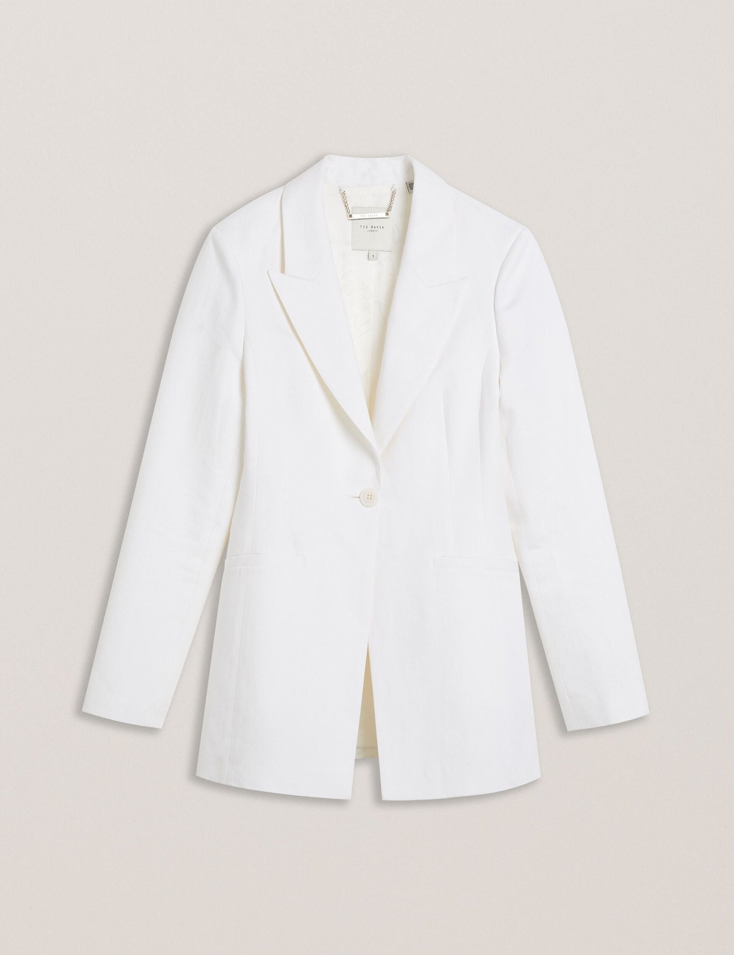 Ted Baker MUSUB - Tailored Jacket with Faux Pockets WHITE