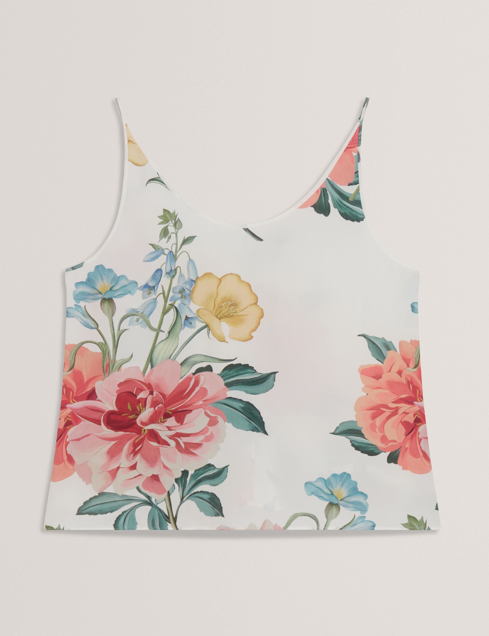 Ted Baker PURRLA - Floral Print Scoop Neck Sleeveless Top WHITE