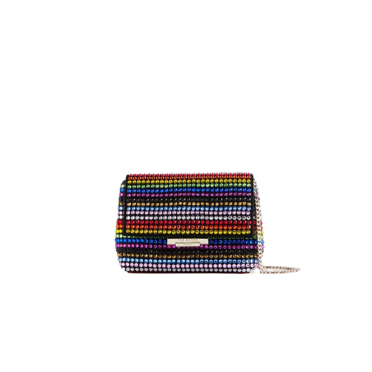 Ted Baker PRIDELA - Striped Crystal Mini Cross Body Bag MULTICOLOUR
