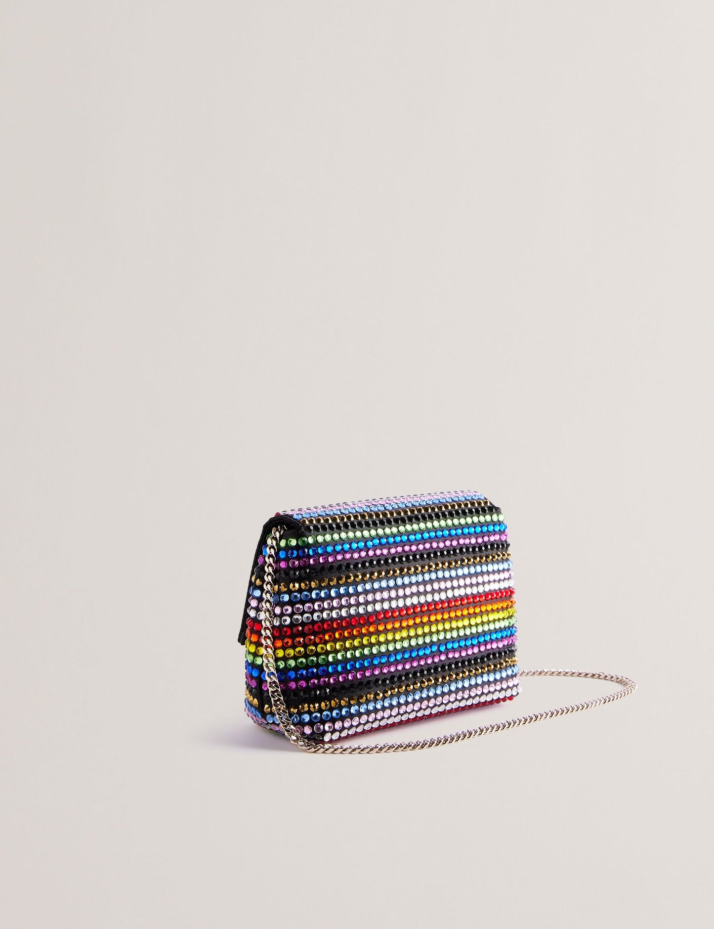 Ted Baker PRIDELA - Striped Crystal Mini Cross Body Bag MULTICOLOUR