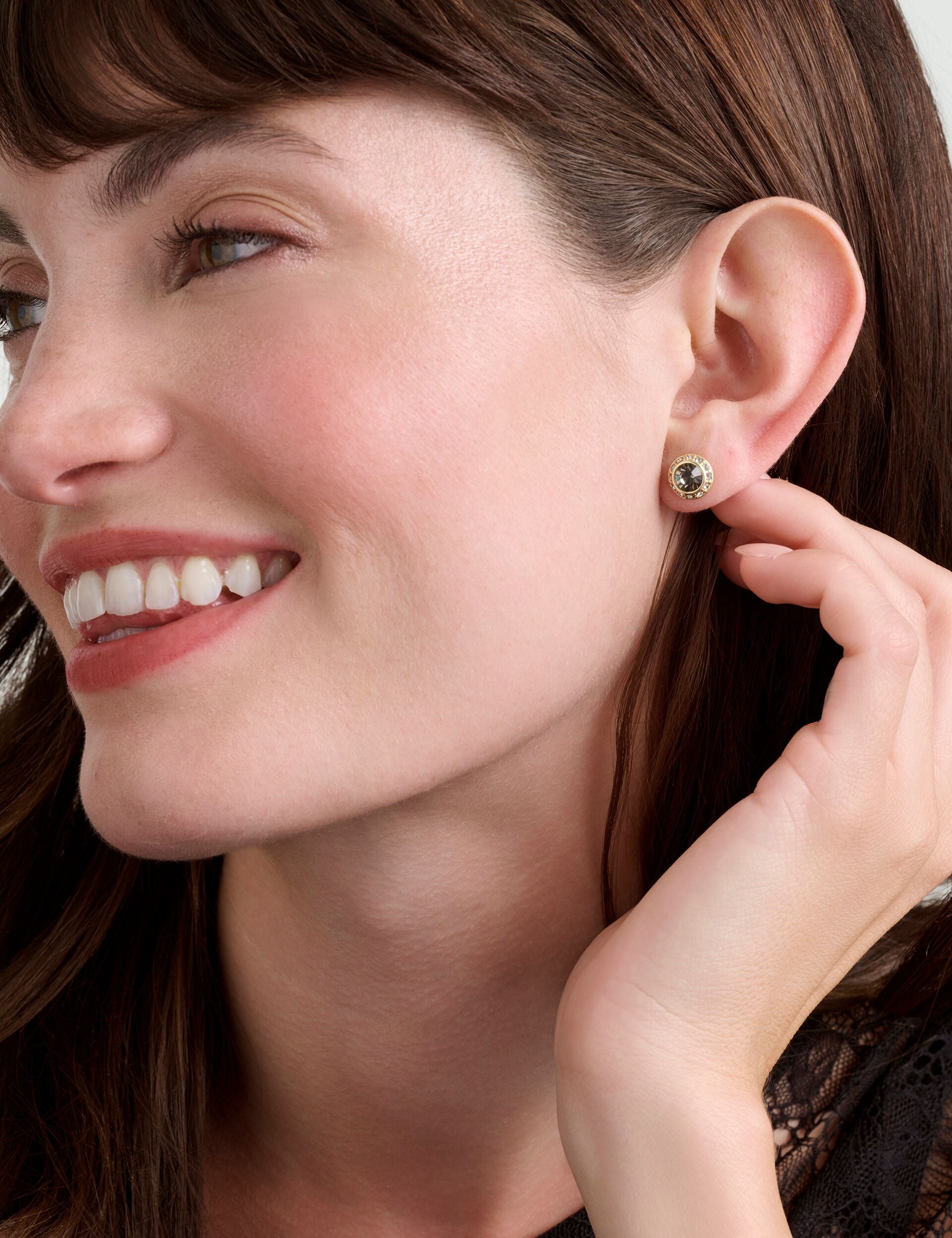 Ted Baker SOLETIA - Solitaire Sparkle Crystal Stud Earrings GOLD