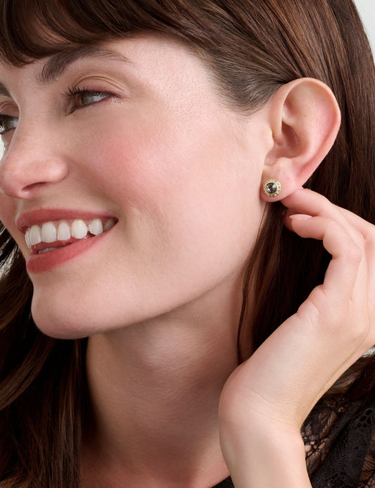 Ted Baker SOLETIA - Solitaire Sparkle Crystal Stud Earrings GOLD