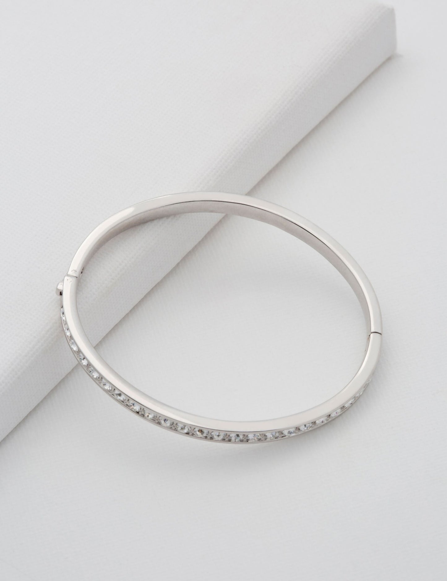 Ted Baker CLEMARA - Crystal Hinge Bangle Bracelet SILVER