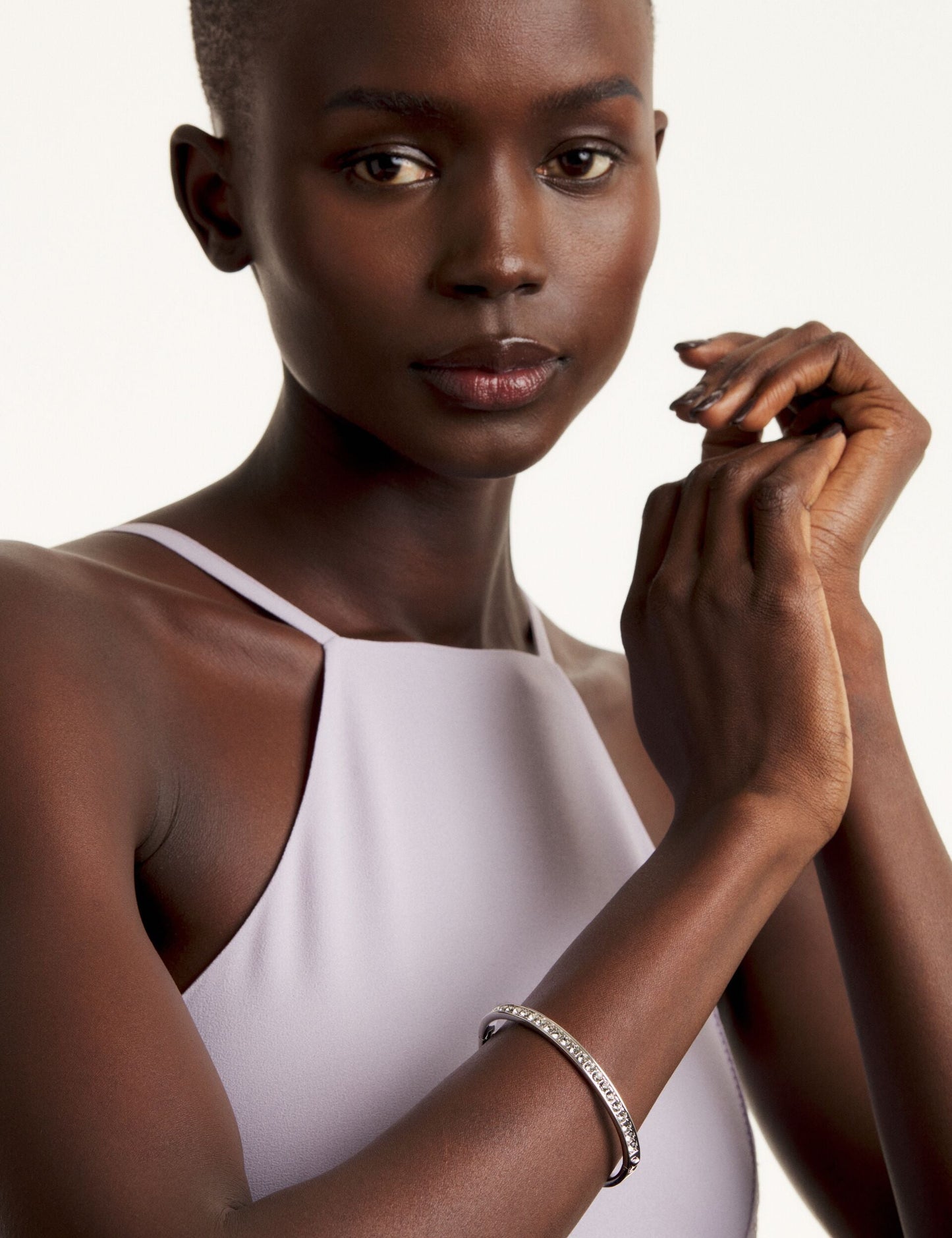 Ted Baker CLEMARA - Crystal Hinge Bangle Bracelet SILVER