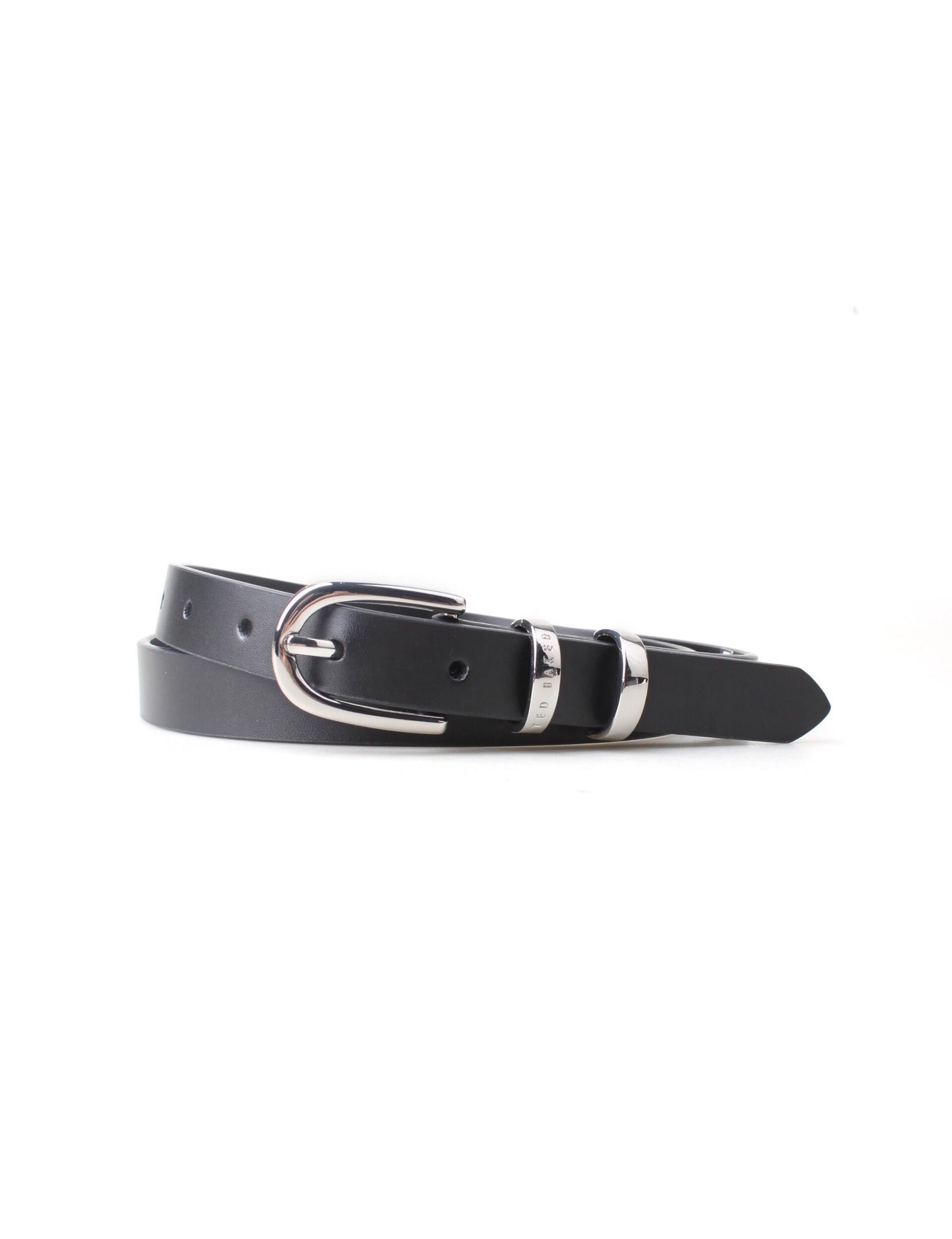 Ted Baker DUBELLAA - Smooth Narrow Belt BLACK