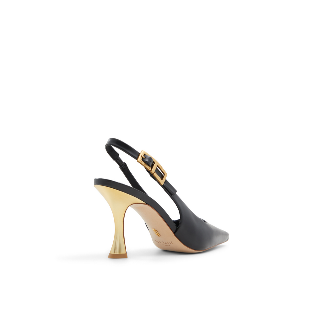 Ted Baker LOLA T-BUCKLE - Leather Slingback Heeled Pumps BLACK
