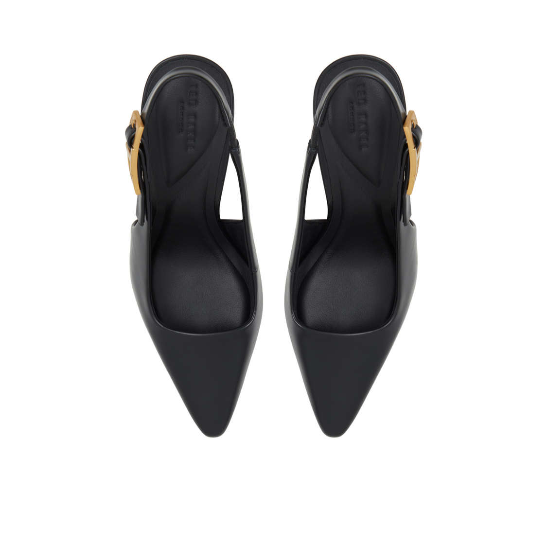 Ted Baker LOLA T-BUCKLE - Leather Slingback Heeled Pumps BLACK