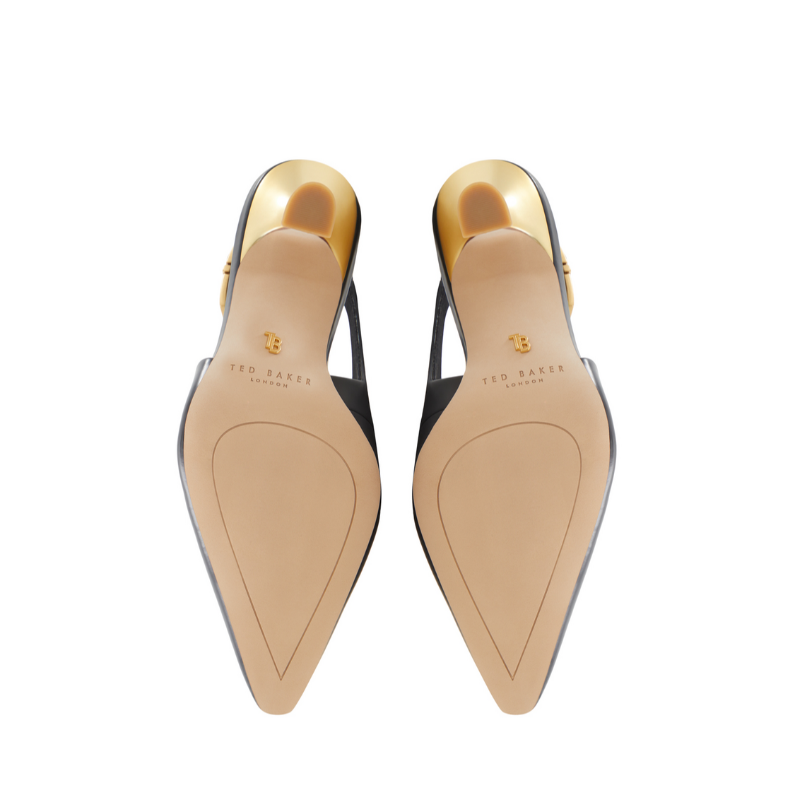 Ted Baker LOLA T-BUCKLE - Leather Slingback Heeled Pumps BLACK