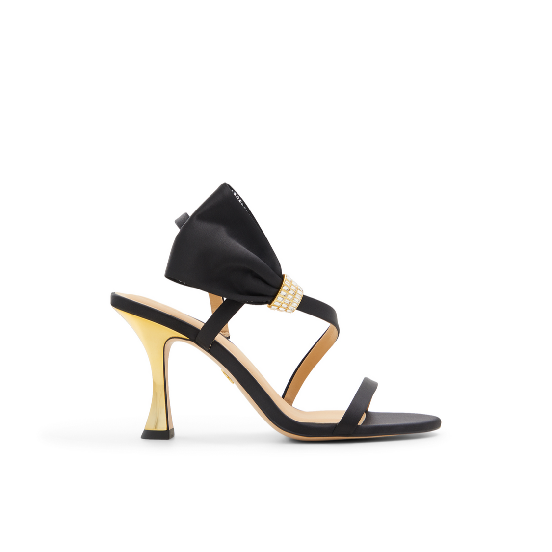 Ted Baker BELLE - Bow Embellishment Satin Heeled Sandals BLACK