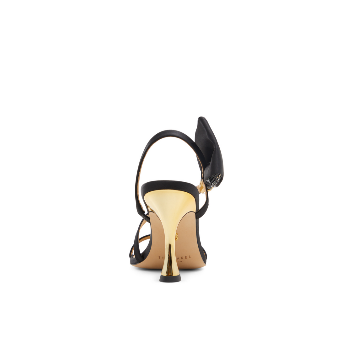 Ted Baker BELLE - Bow Embellishment Satin Heeled Sandals BLACK