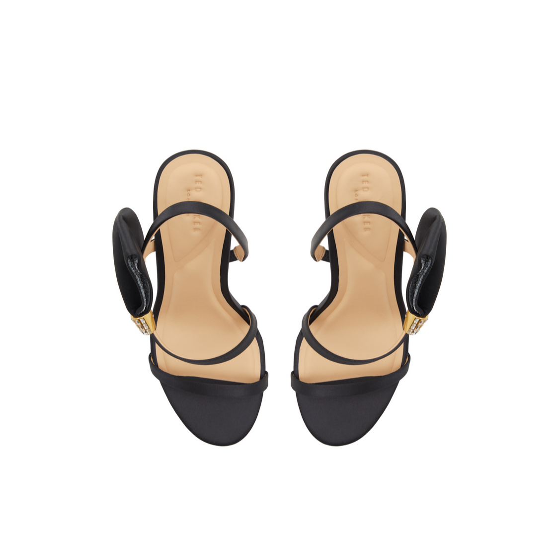 Ted Baker BELLE - Bow Embellishment Satin Heeled Sandals BLACK