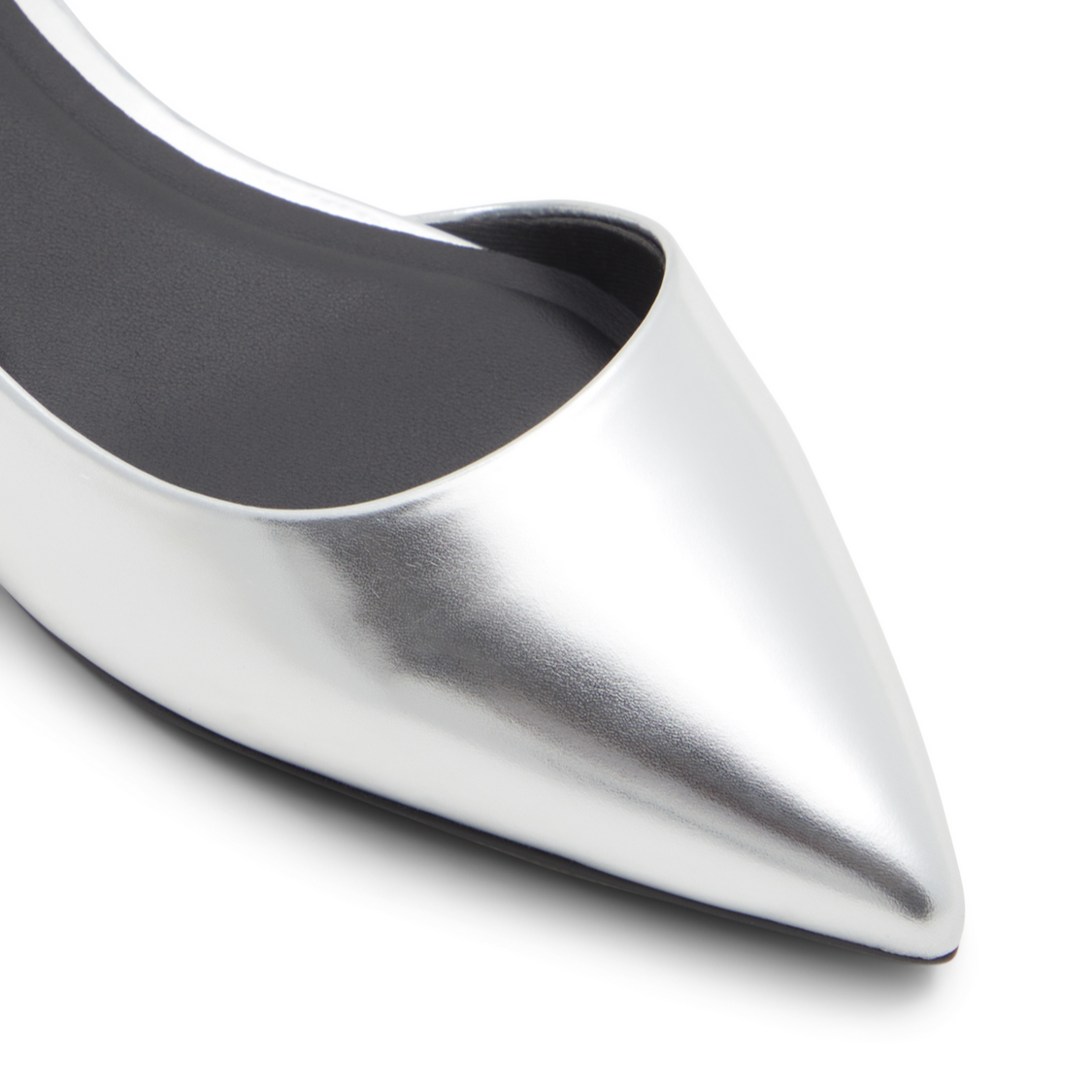 Ted Baker JANE BOW - Bow Detail Slingback Leather Ballet Flats SILVER