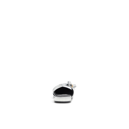 Ted Baker JANE BOW - Bow Detail Slingback Leather Ballet Flats SILVER