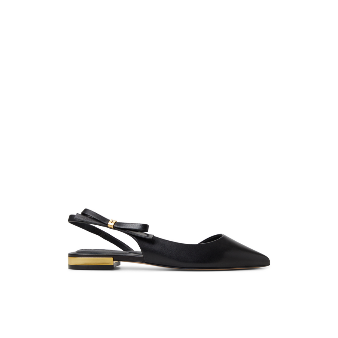 Ted Baker JANE BOW - Bow Detail Slingback Leather Ballet Flats BLACK