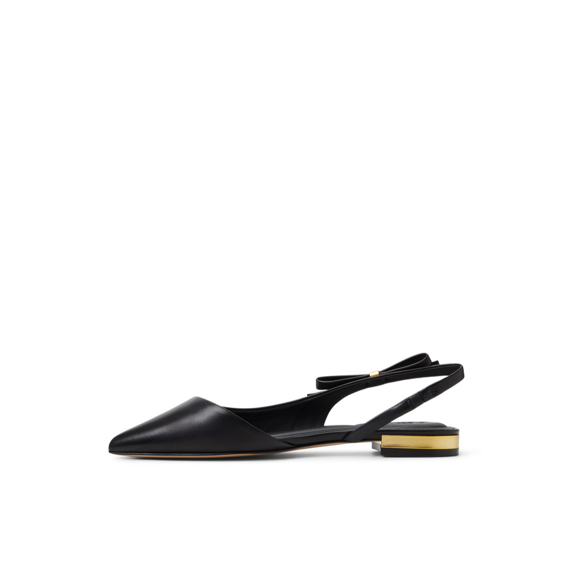 Ted Baker JANE BOW - Bow Detail Slingback Leather Ballet Flats BLACK