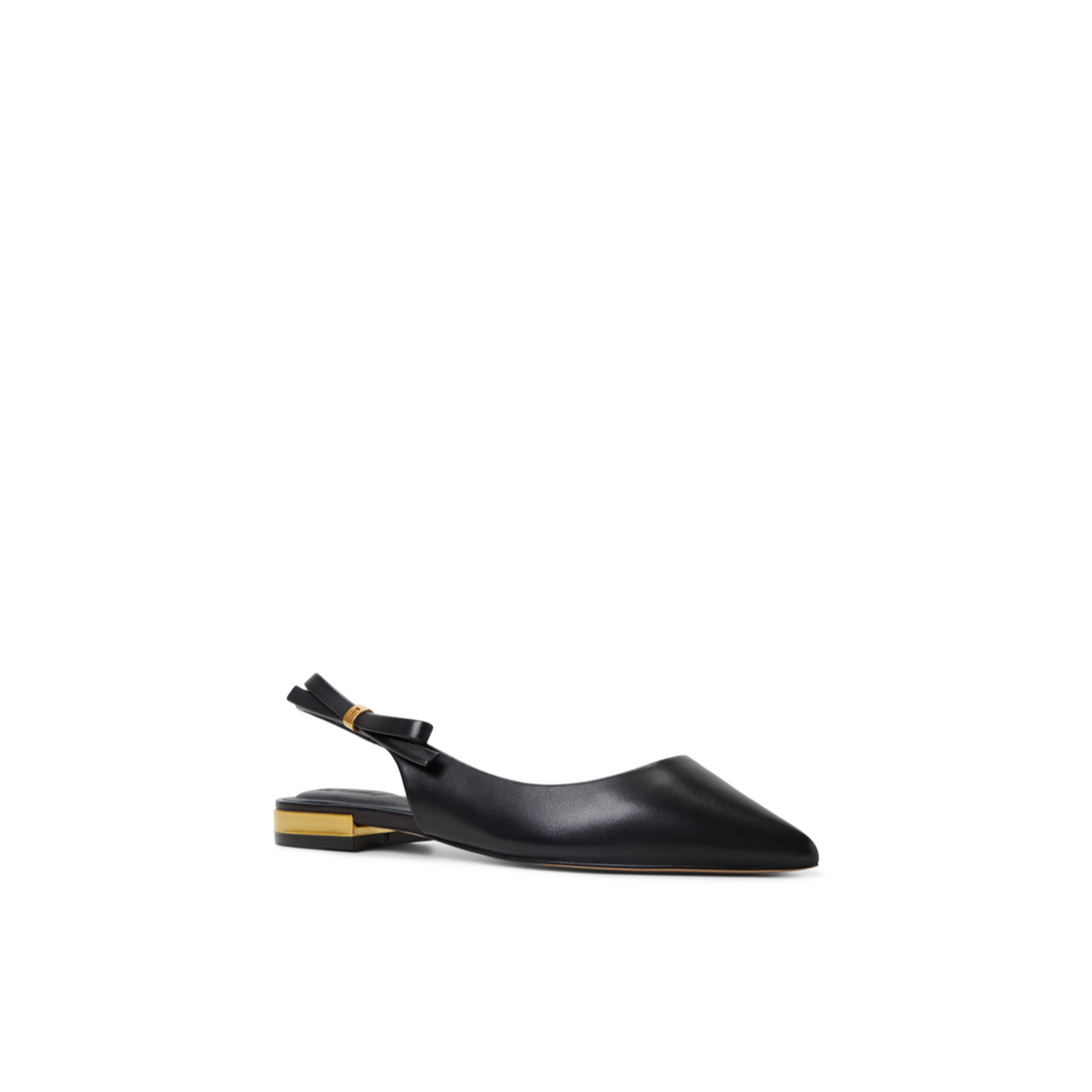Ted Baker JANE BOW - Bow Detail Slingback Leather Ballet Flats BLACK
