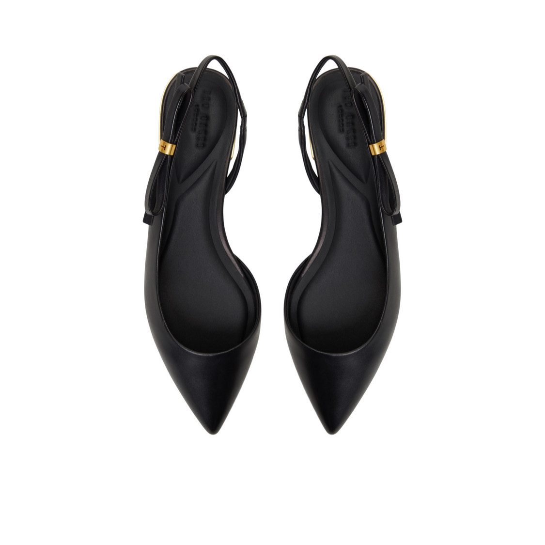 Ted Baker JANE BOW - Bow Detail Slingback Leather Ballet Flats BLACK