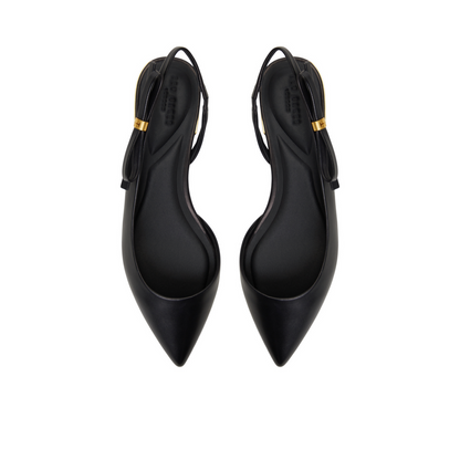 Ted Baker JANE BOW - Bow Detail Slingback Leather Ballet Flats BLACK