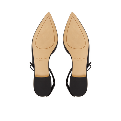 Ted Baker JANE BOW - Bow Detail Slingback Leather Ballet Flats BLACK