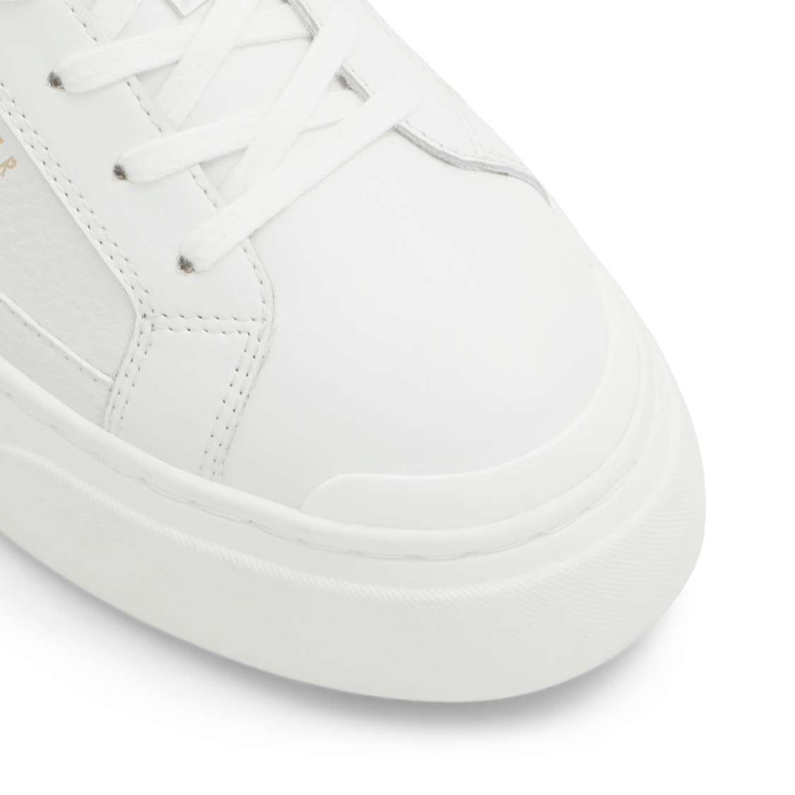Ted Baker ADISON - Metallic Detail Leather Platform Sneakers WHITE