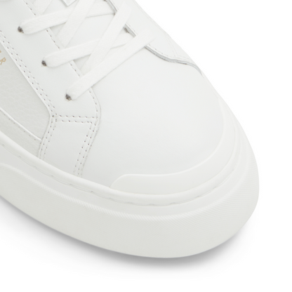 Ted Baker ADISON - Metallic Detail Leather Platform Sneakers WHITE