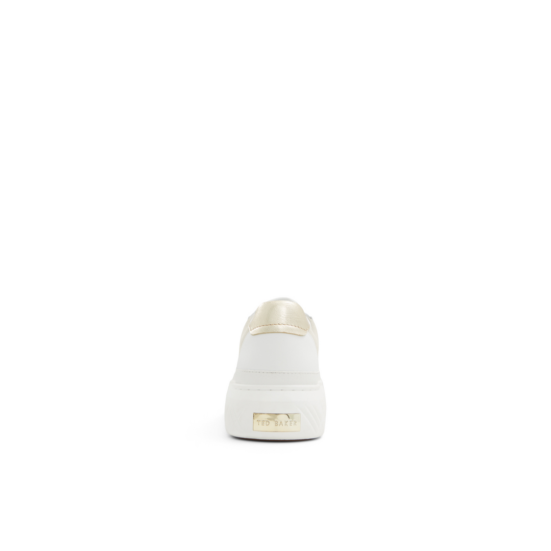 Ted Baker ADISON - Metallic Detail Leather Platform Sneakers WHITE