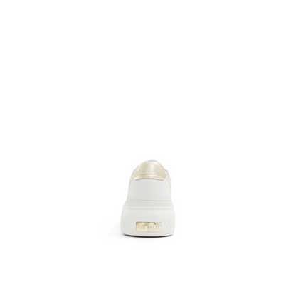 Ted Baker ADISON - Metallic Detail Leather Platform Sneakers WHITE