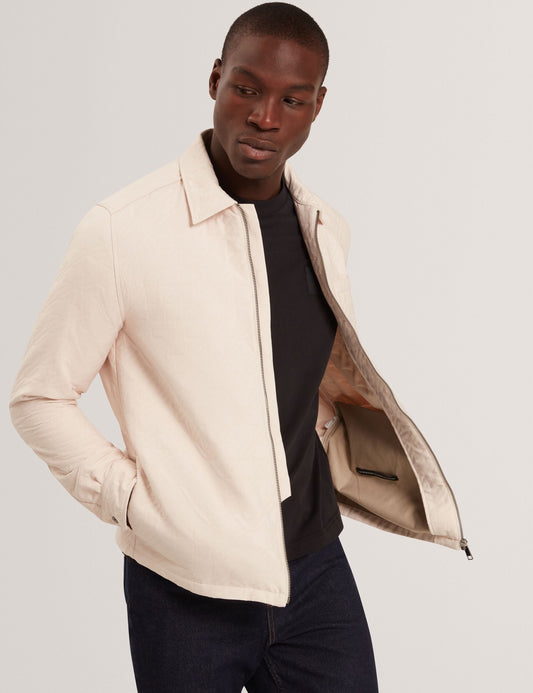 Ted Baker THOVA Textured Quilt Zip-Through Overshirt BLACK