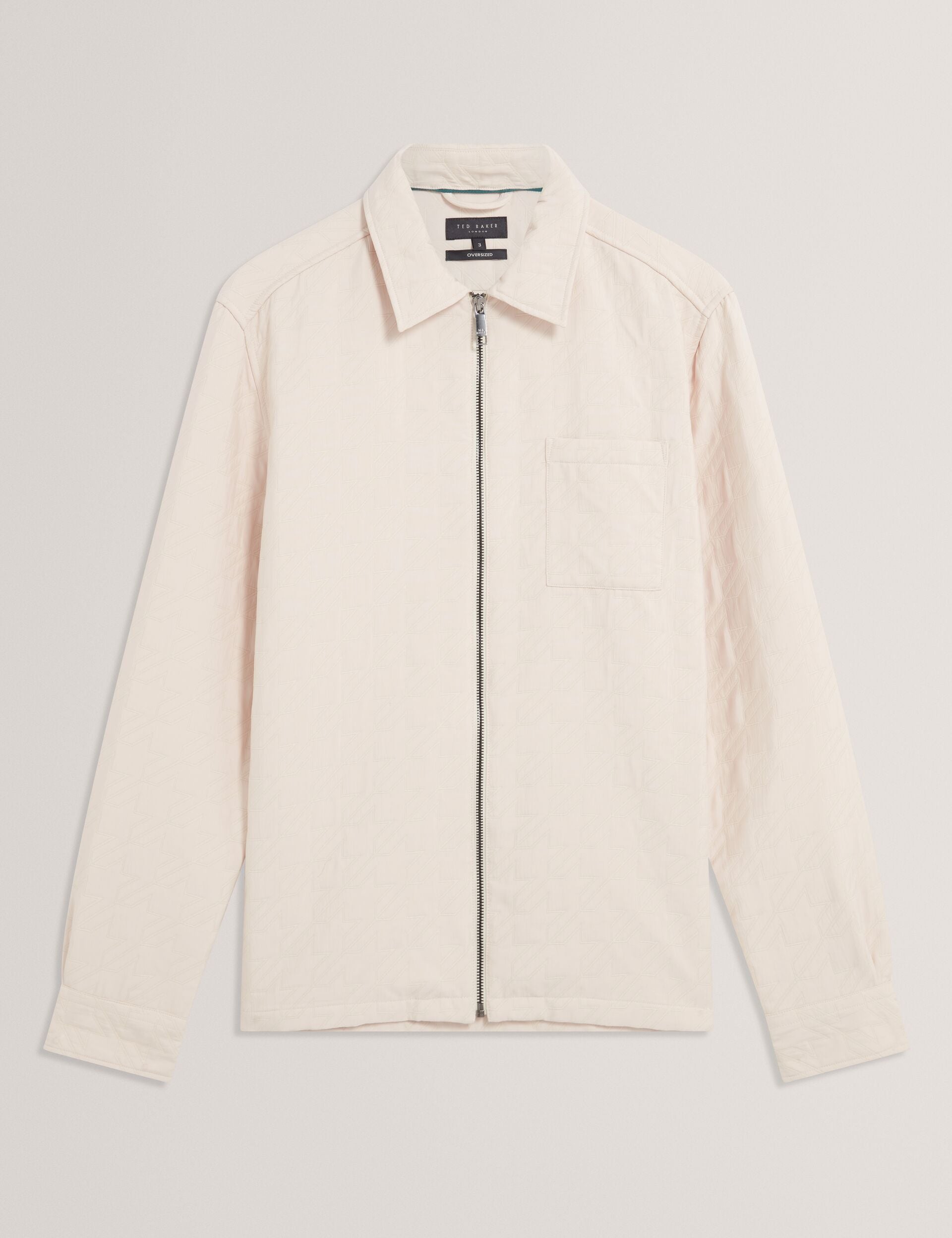 Ted Baker THOVA Textured Quilt Zip-Through Overshirt BLACK
