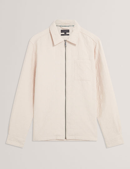 Ted Baker THOVA Textured Quilt Zip-Through Overshirt BLACK