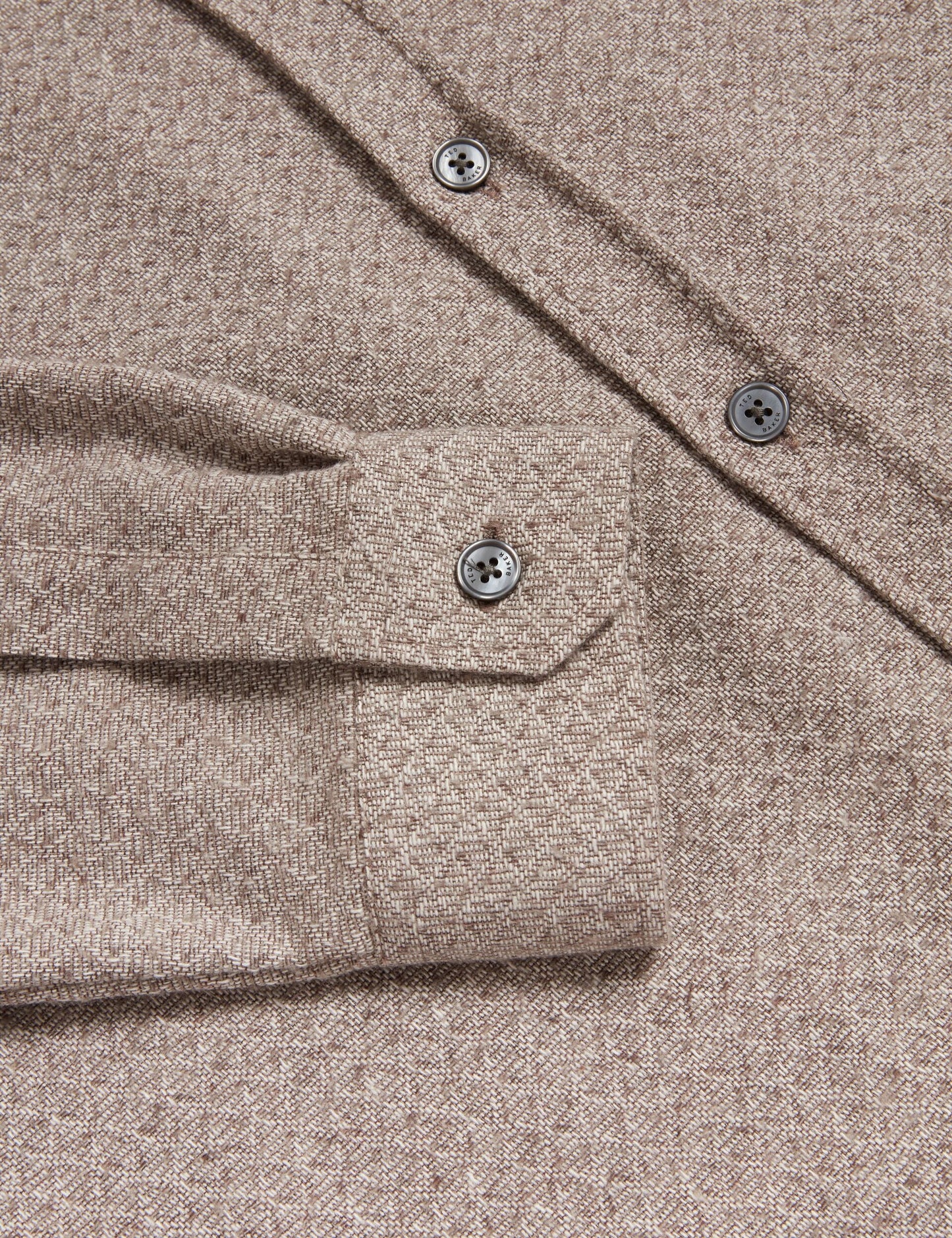 Ted Baker RYNEL Textured Weave Long Sleeve Overshirt GREY