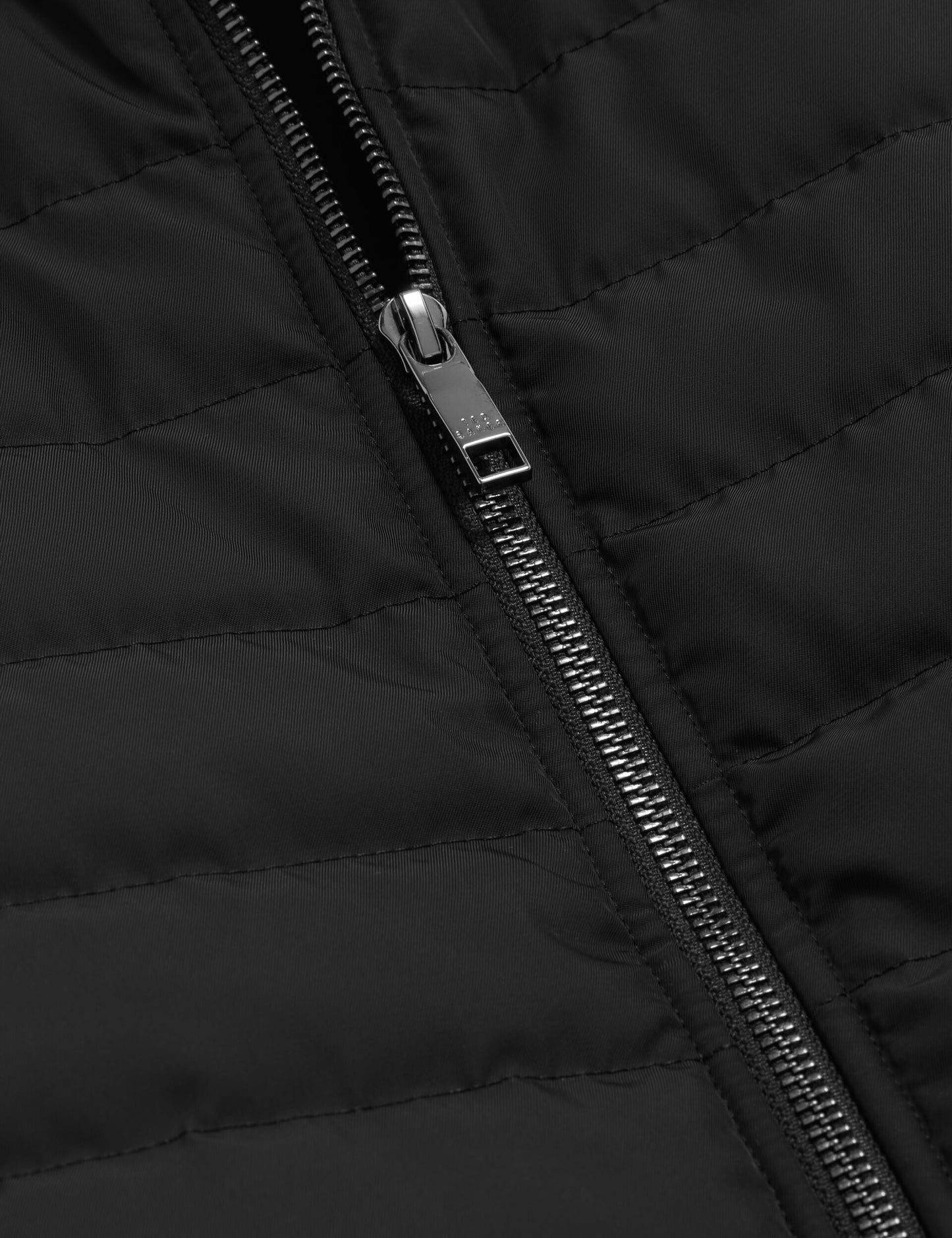 Ted Baker PAFAVOR Quilted Front Funnel Neck Zip-Up Gilet BLACK