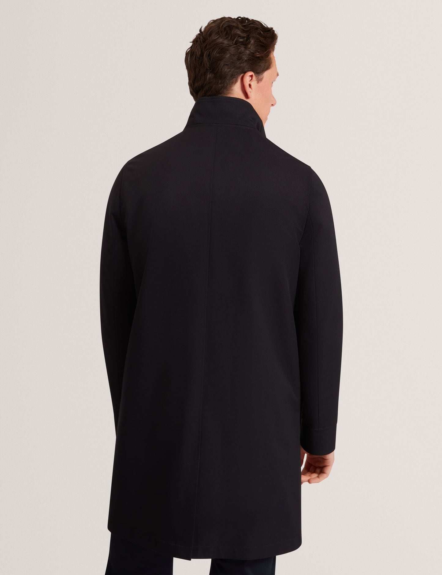 Ted Baker RUABON Funnel Neck Longline Jacket With Liner NAVY